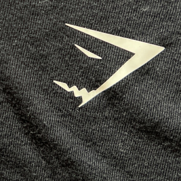 Gymshark Tie Front Cropped T-Shirt Black Short Sleeve Logo Tee Women’s XS - Picture 2 of 5